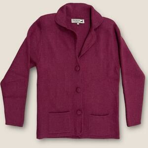 Maroon Peruvion Link Alpaca Collection button up Cardigan women’s size M